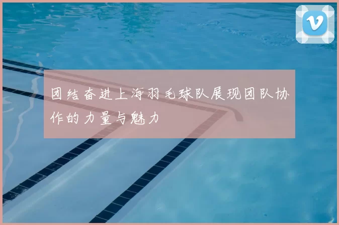 团结奋进上海羽毛球队展现团队协作的力量与魅力